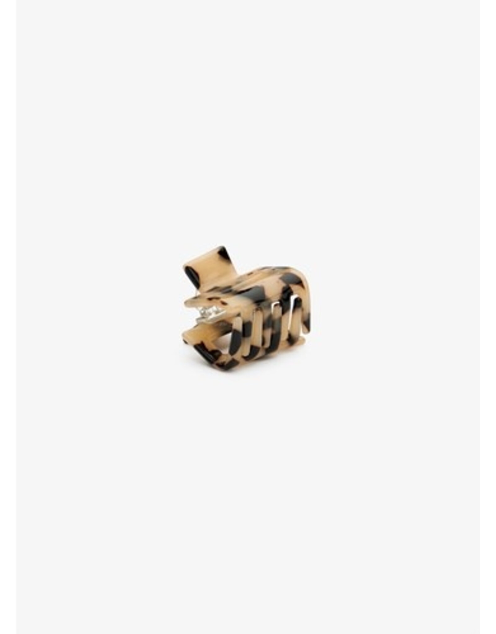 Haarklem beige print mini