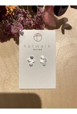 Studs 4 rondjes zilver