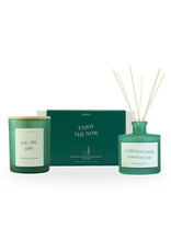 Geschenkdoos geurkaars + geurstokjes Autumn dusk