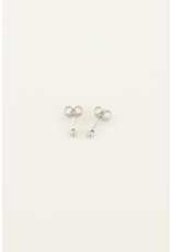 Studs knopje zilver