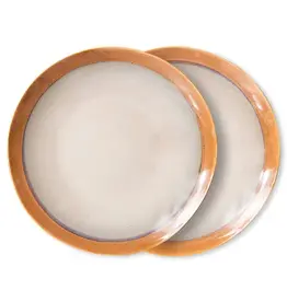 Set 2 Dinner plates earth