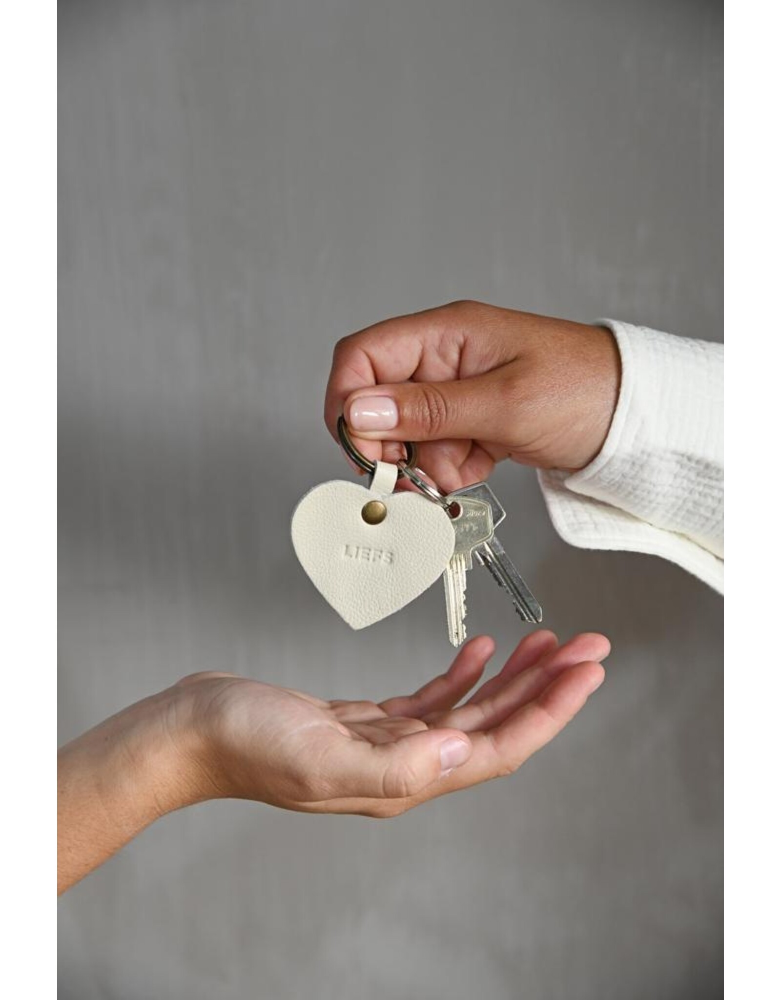 Sleutelhanger creme Liefs