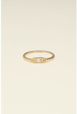 Ring kristal vintage goud