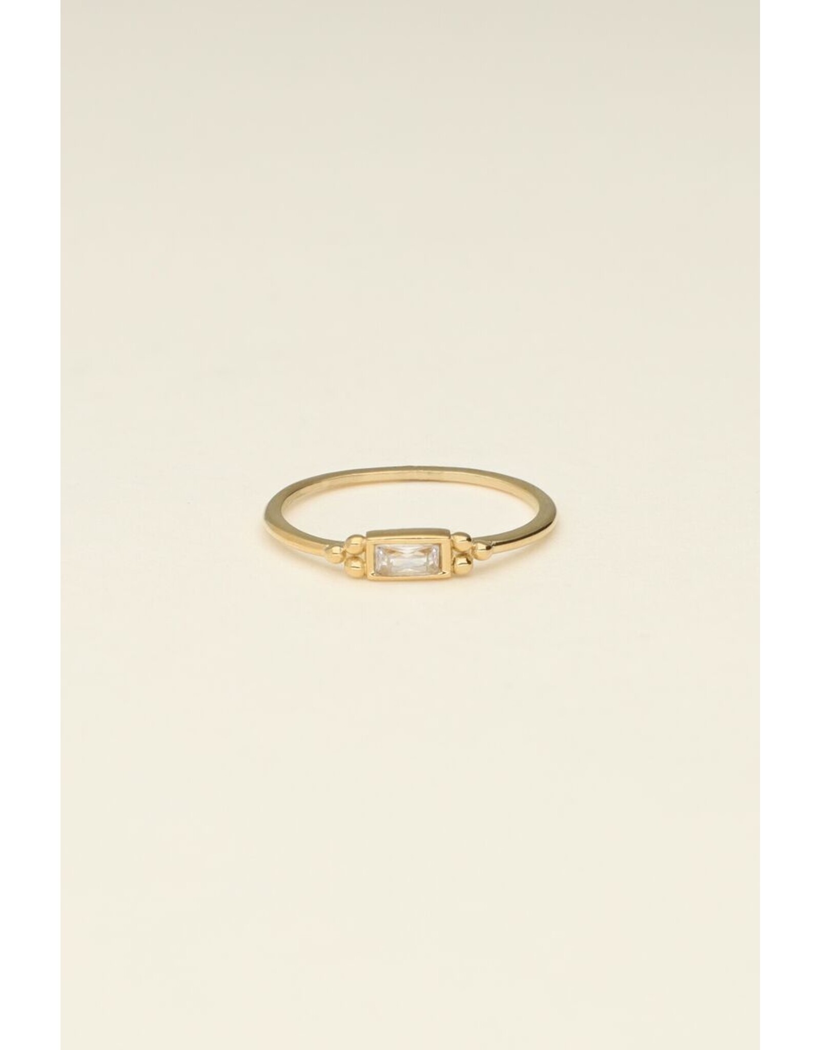 Ring kristal vintage goud