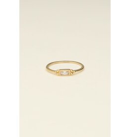 Ring kristal vintage goud