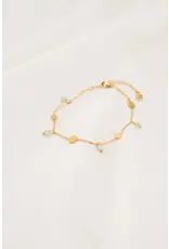 Armband rondjes salie