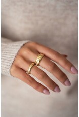 Ring met ribbels goud