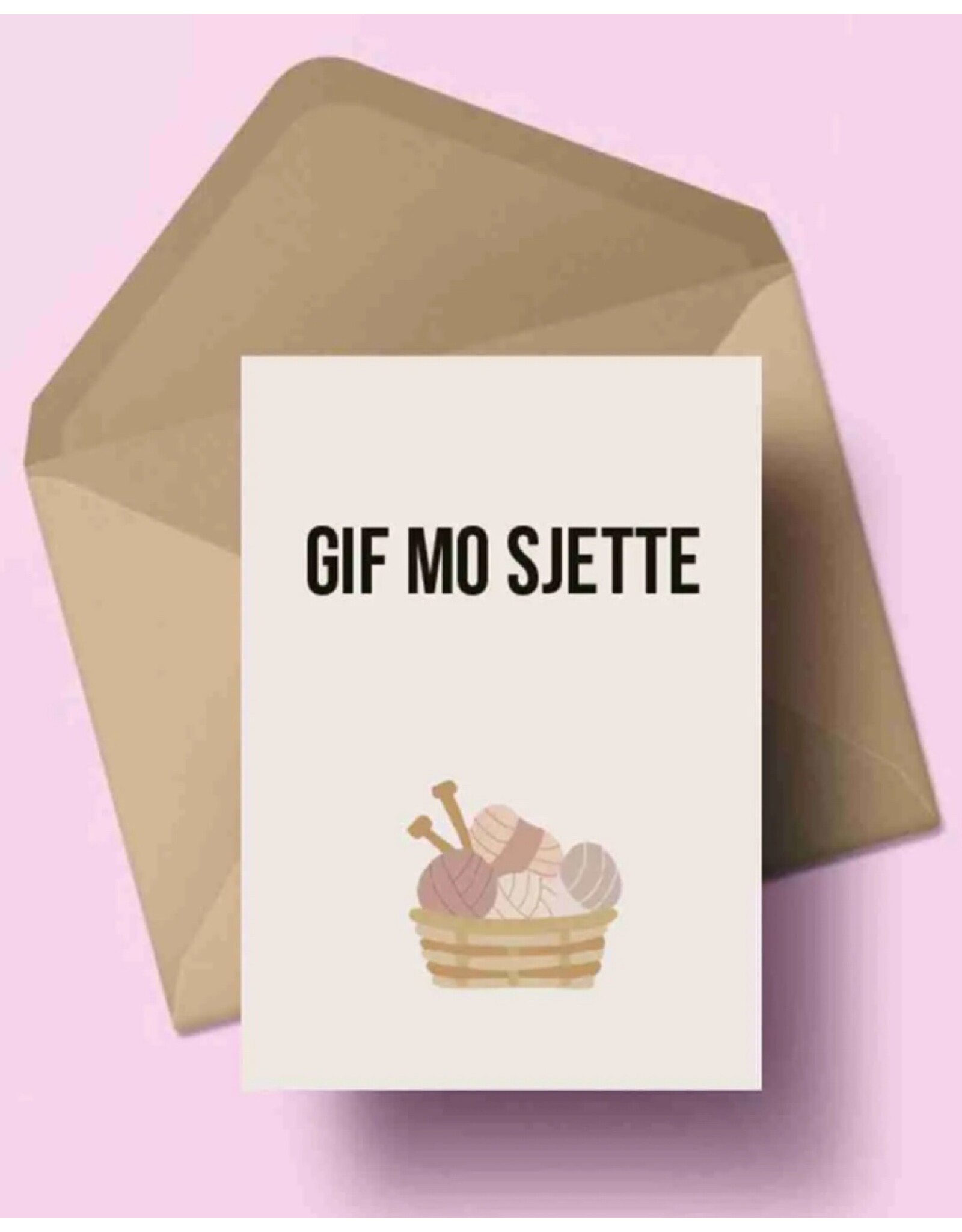 Wenskaart 'Gif mo sjette'