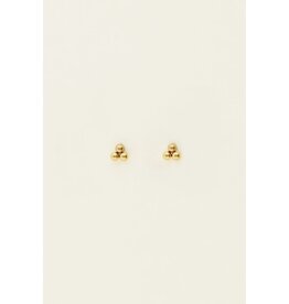 Studs 3 bolletjes goud