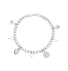 Armband bedels beach zilver