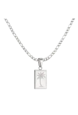 Ketting palmboom zilver
