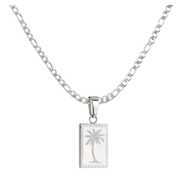 Ketting palmboom zilver