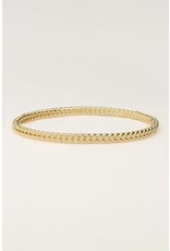 Bangle gevlochten goud