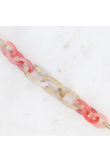 Armband acetaat rose