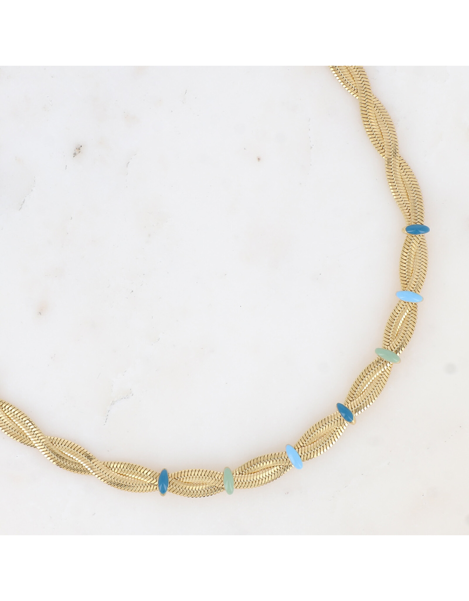 Ketting twist email blue