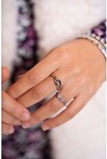 Ring gedraaid loop zilver