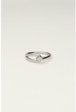 Ring gedraaid loop zilver