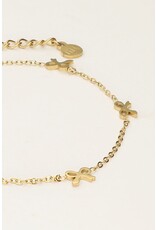 Armband strikjes goud