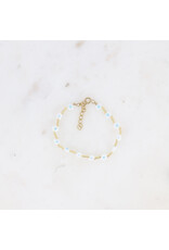 Armband bloemetjes lightblue
