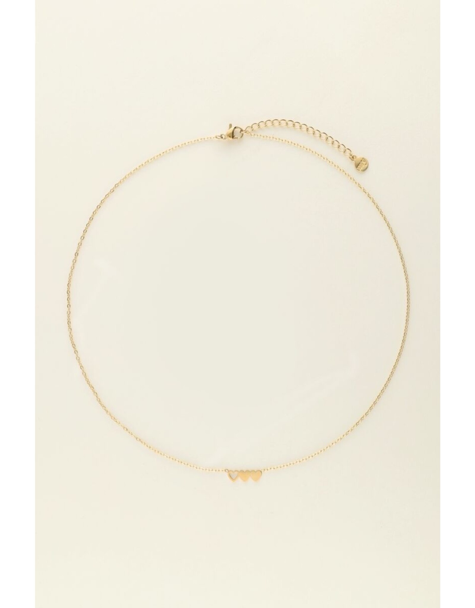 Set 3 kettingen Friendship goud