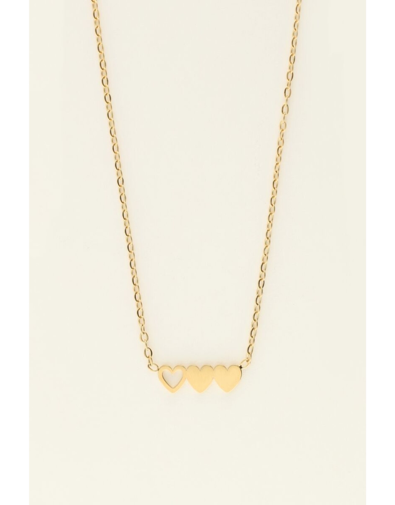 Set 3 kettingen Friendship goud