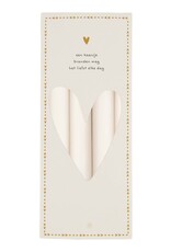 Set 4 kaarsen Off white