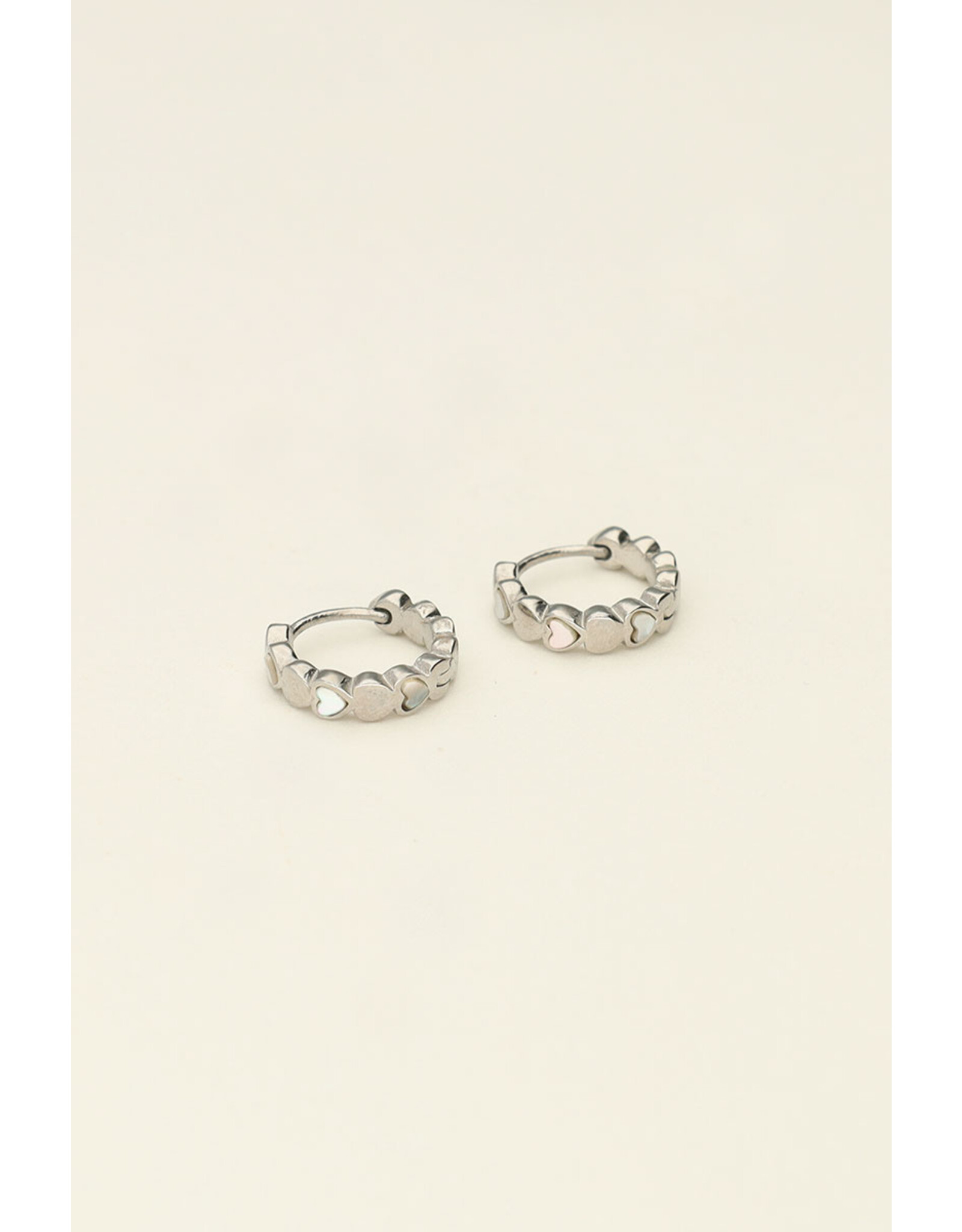 Oorringen hartjes zilver