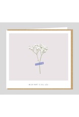 Wenskaart 'Mijn hart is bij jou'