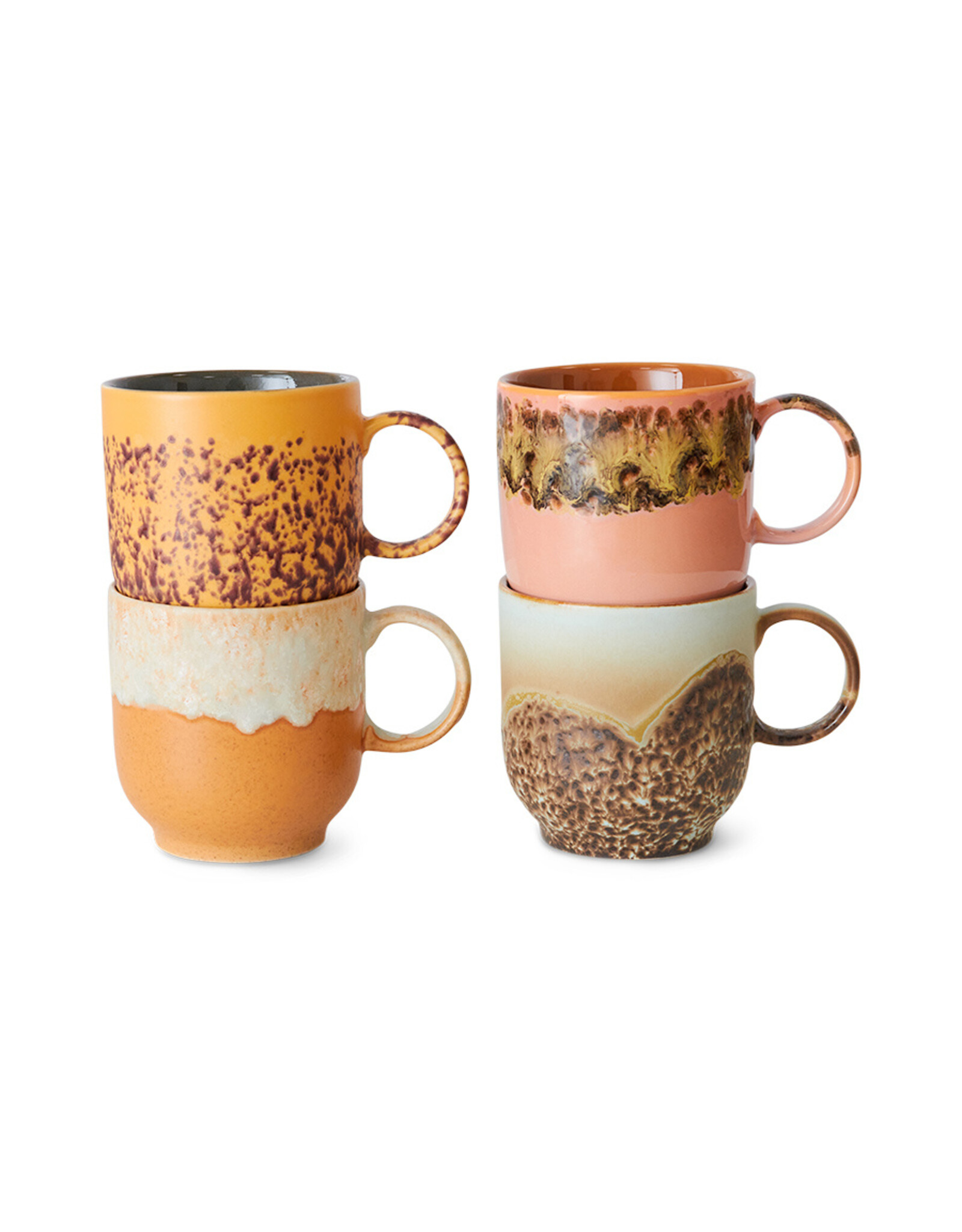 Set 4 Café mugs Cape