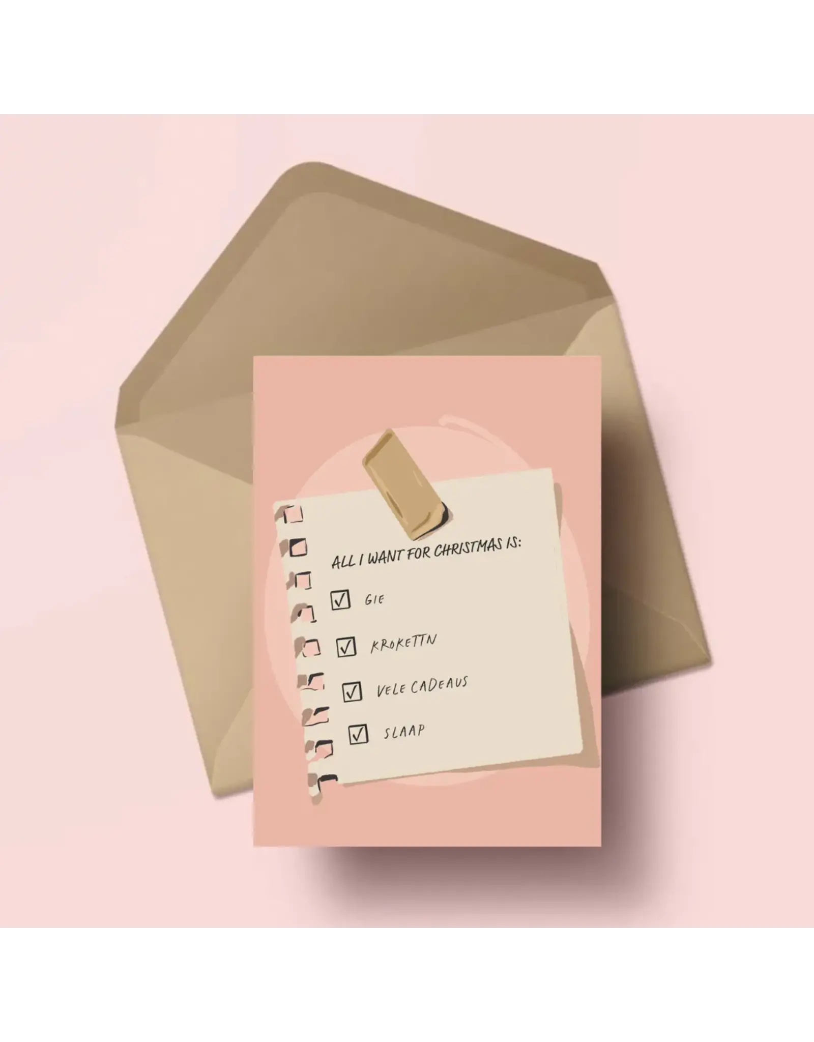 Wenskaart 'All I want for Christmas'