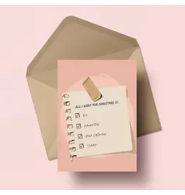 Wenskaart 'All I want for Christmas'