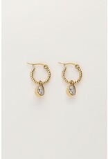 Oorringen druppel goud