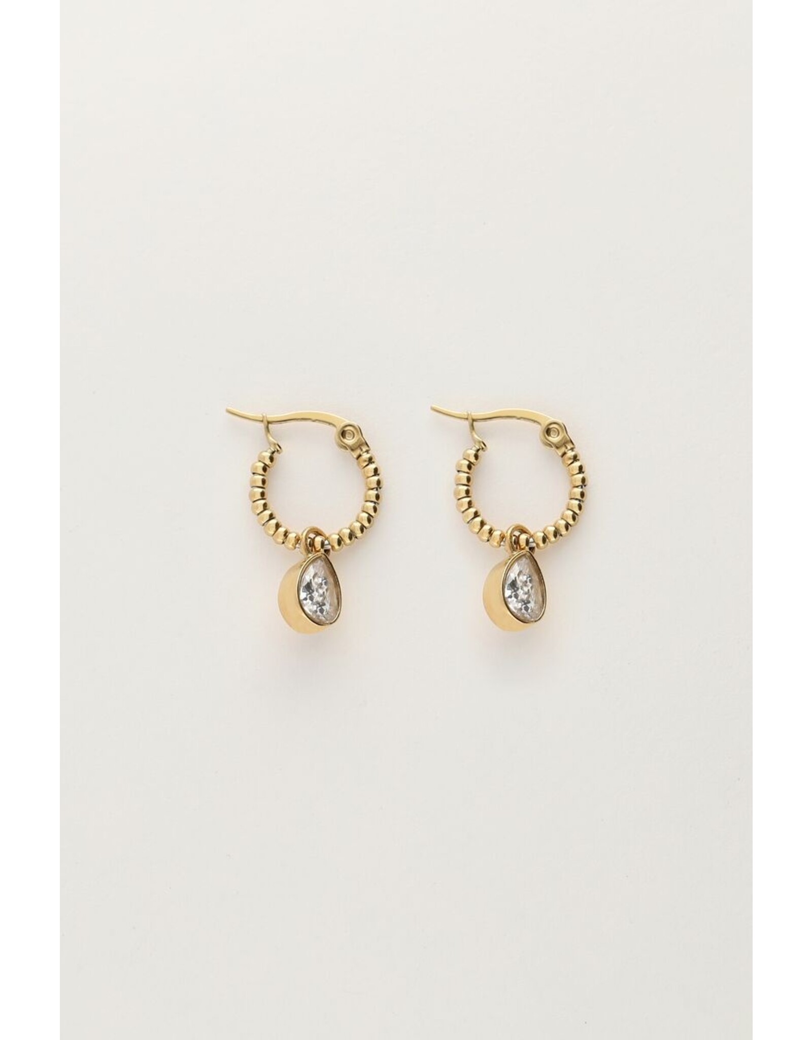 Oorringen druppel goud