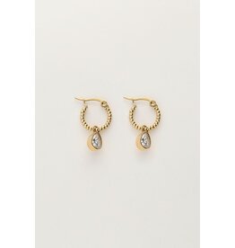 Oorringen druppel goud