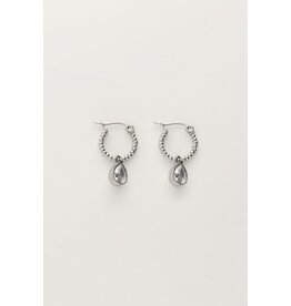 Oorringen druppel zilver