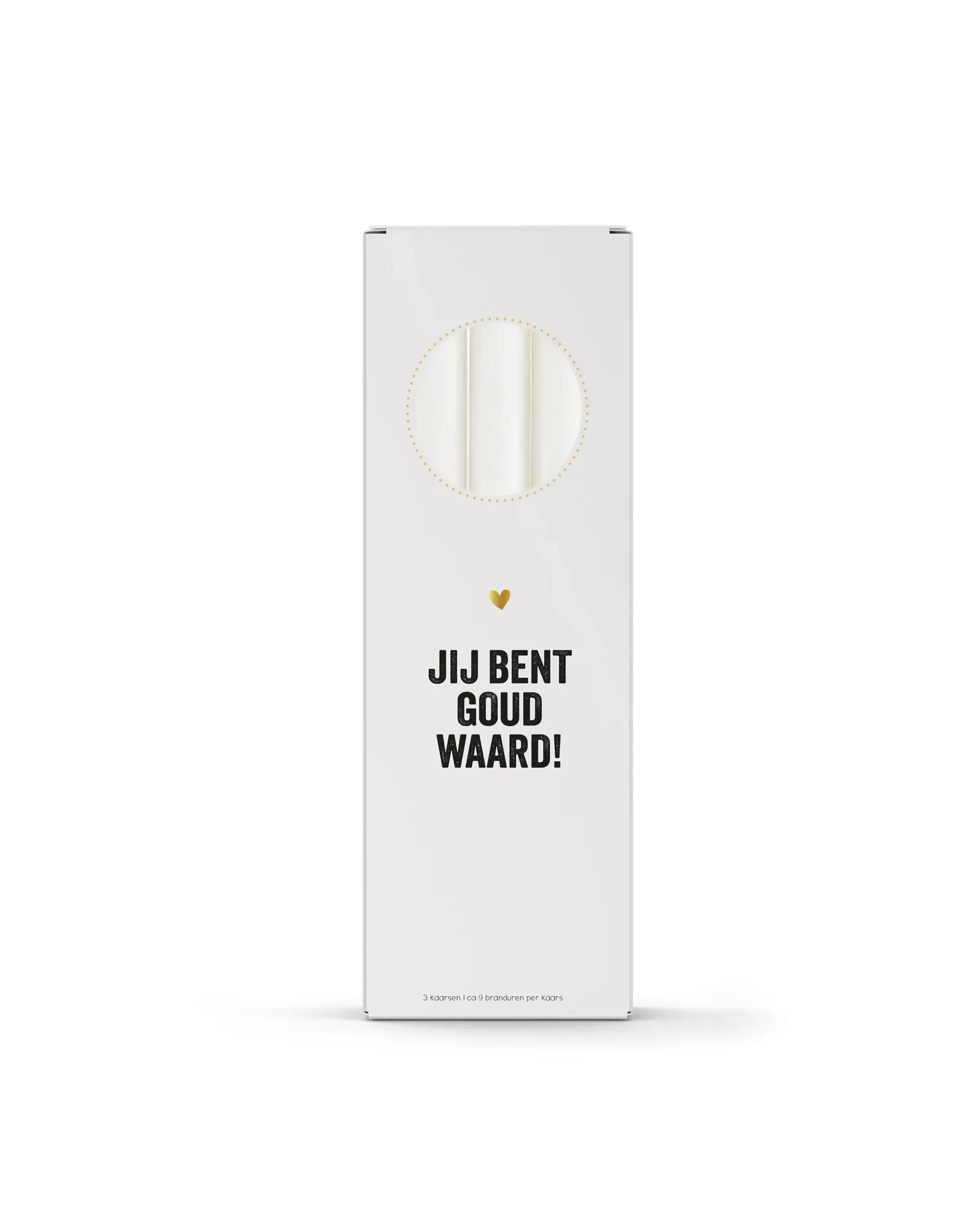 Dinerkaarsen jij bent goud waard
