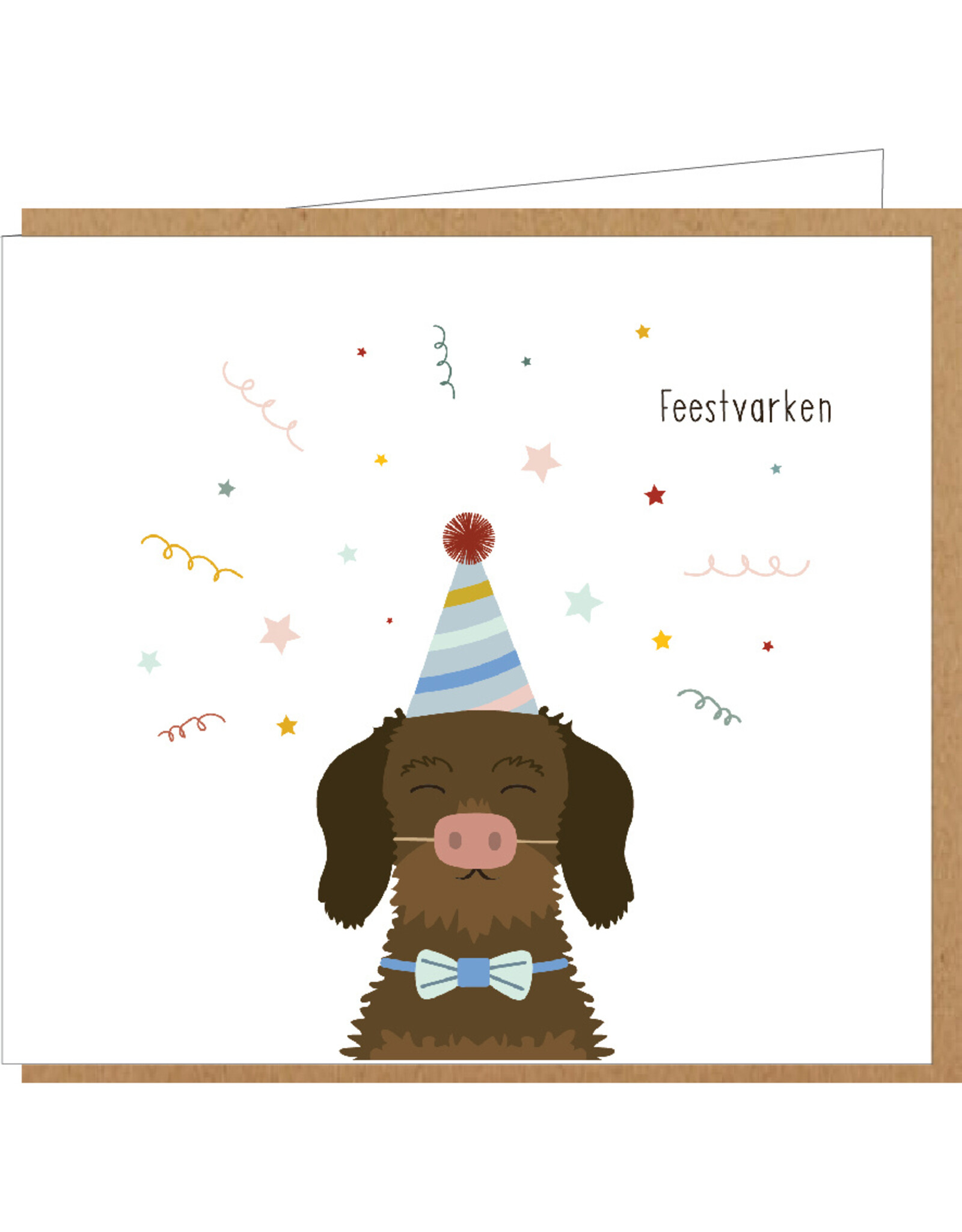 Wenskaart Frits 'Feestvarken'