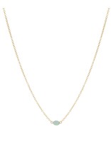 Ketting fijn steentje groen