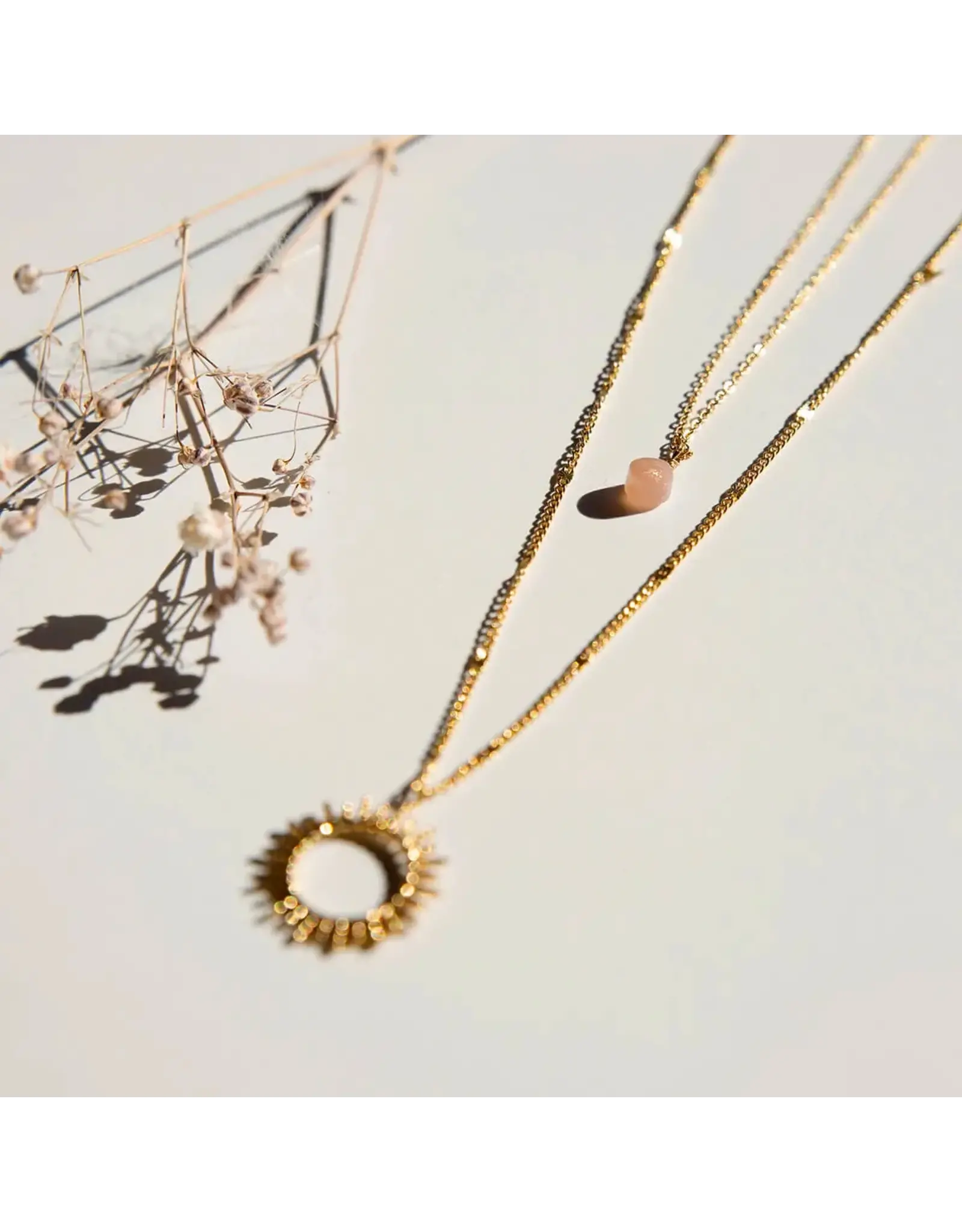 Ketting dubbel pink