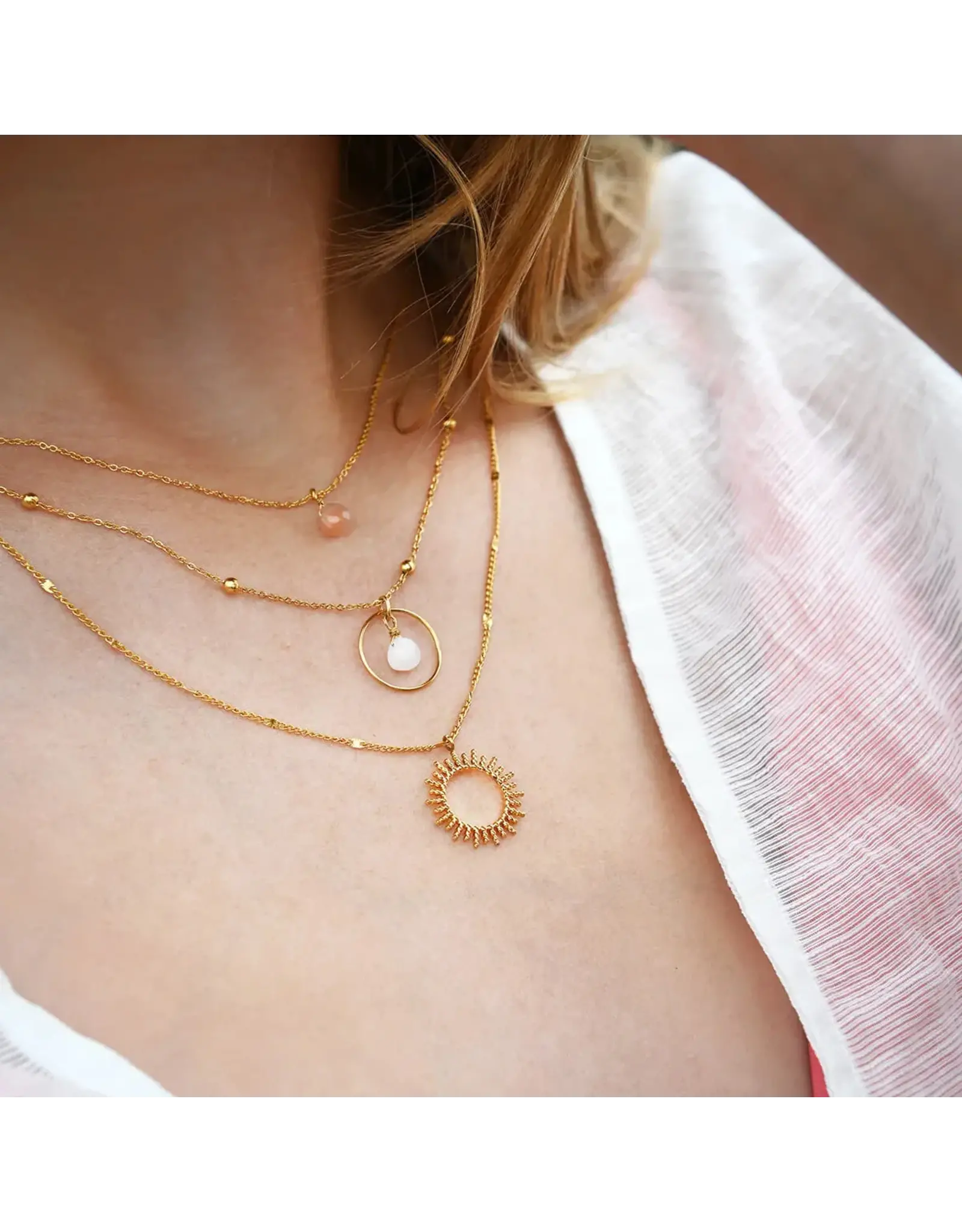 Ketting dubbel pink