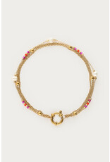 Armband driedubbel parels en kralen