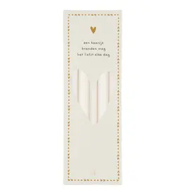 Set 10 smalle kaarsjes Off white