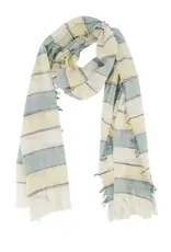 Sjaal gestreept grijsblauw