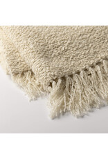 Plaid franjes stroken off-white