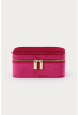 Sieraden etui velvet fuchsia