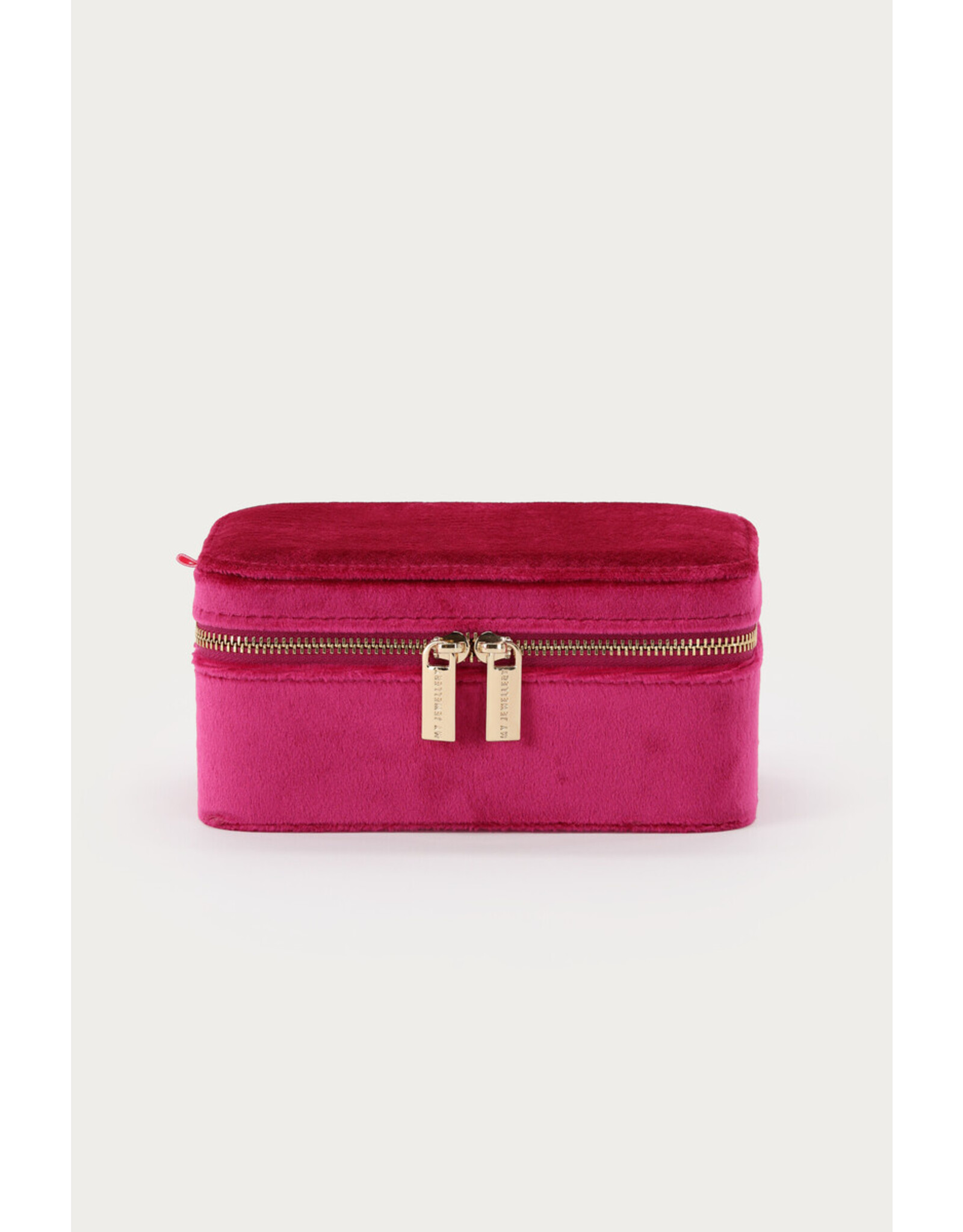 Sieraden etui velvet fuchsia