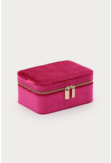 Sieraden etui velvet fuchsia