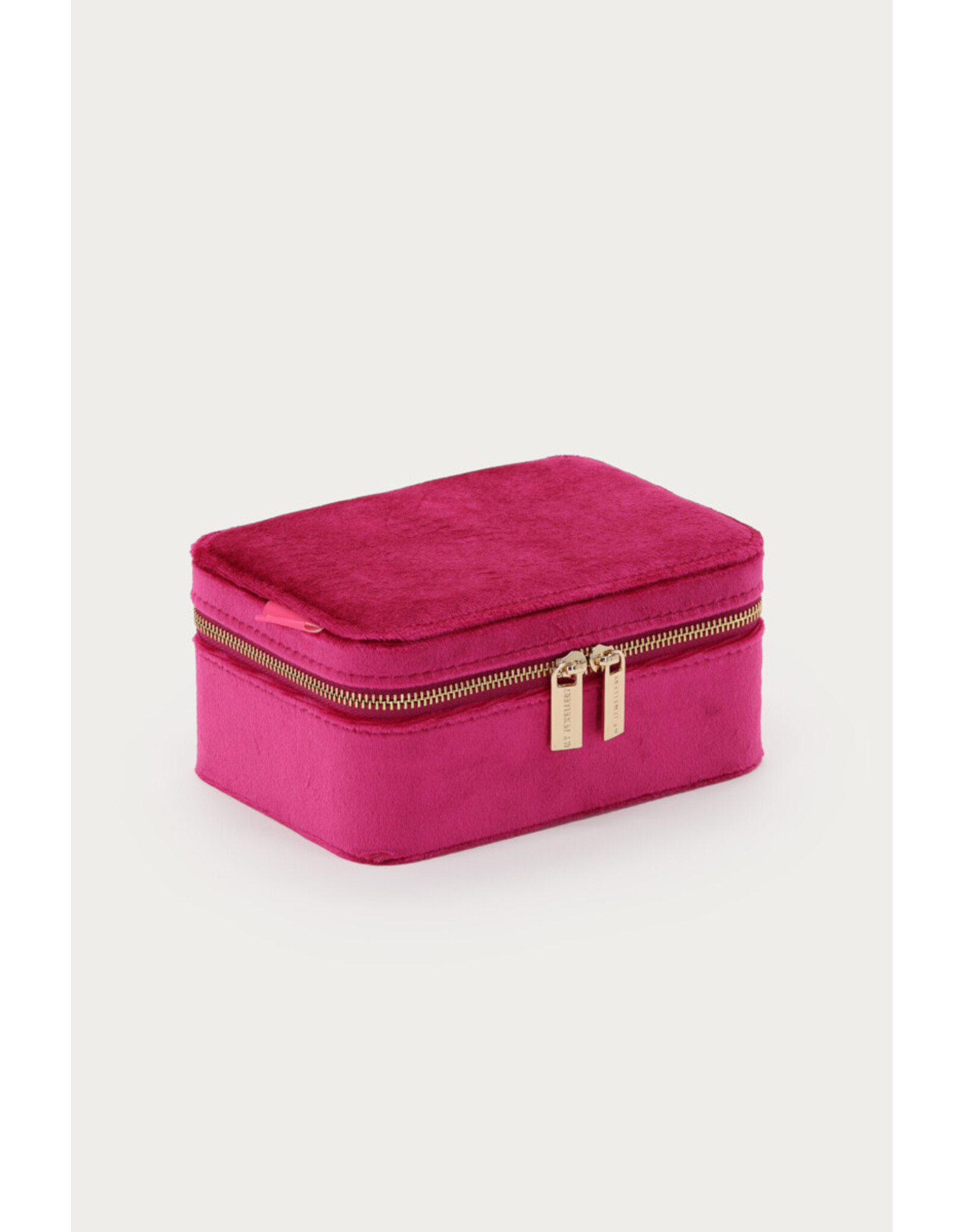 Sieraden etui velvet fuchsia