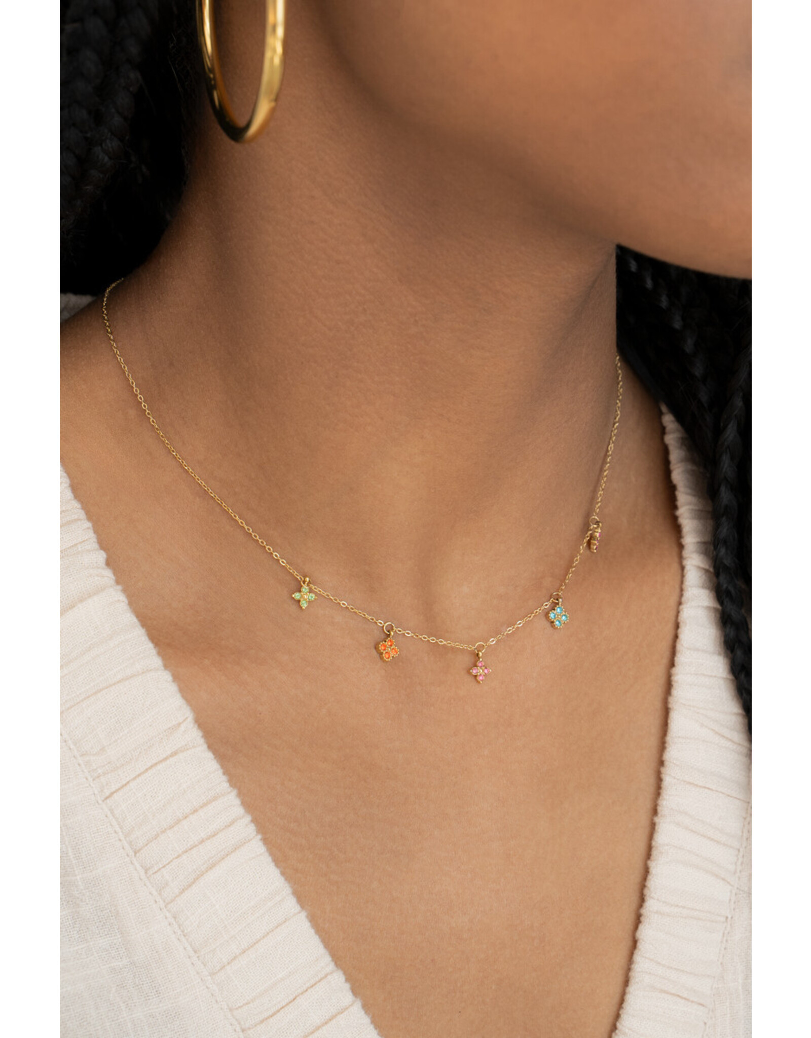 Ketting klavertjes multi