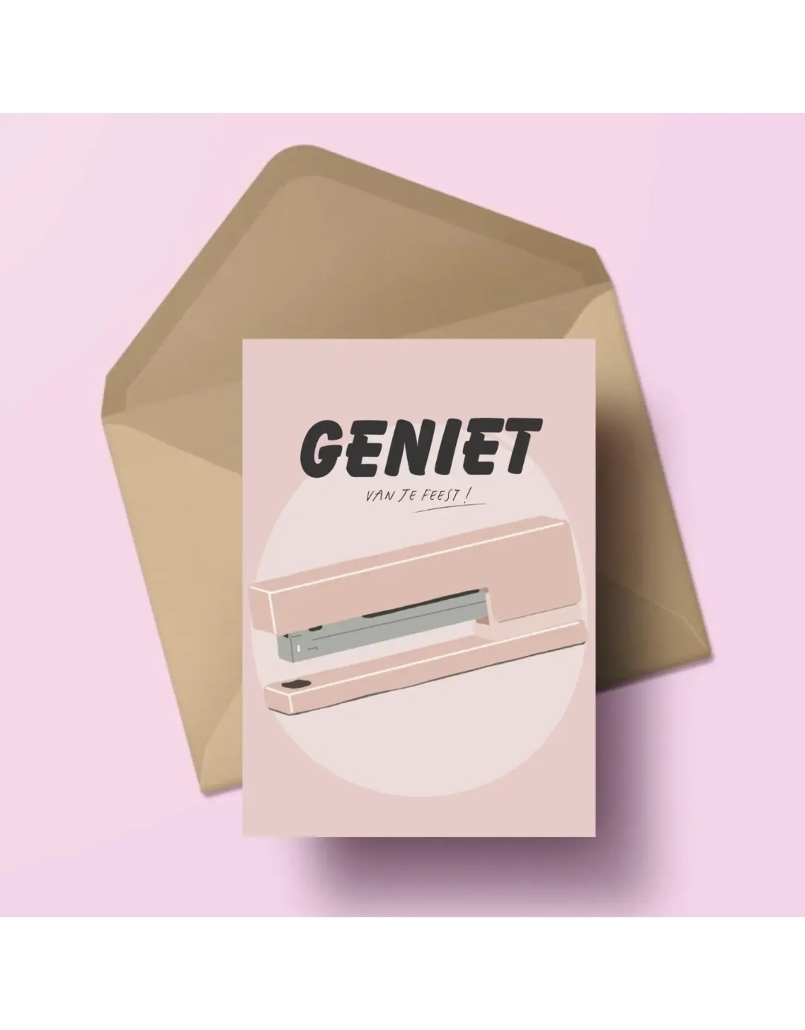 Wenskaart Geniet van je feest